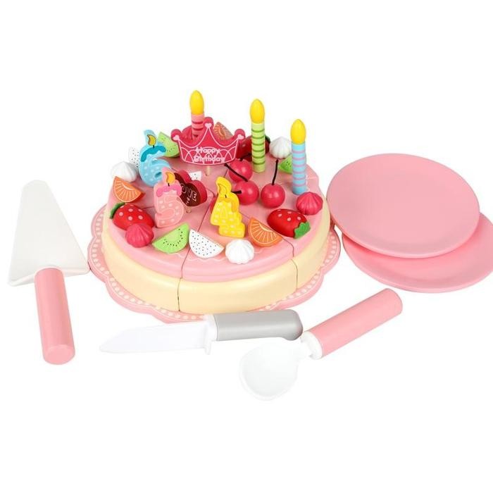 MOTHER GARDEN BIRTHDAY CAKE TOY WOODEN EDUCATIONAL TOY BIRTHDAY CAKE CODE 232