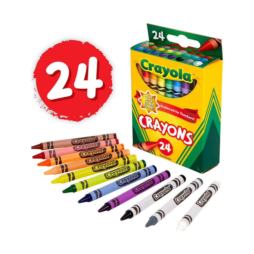 Crayola 24Ct Classic Crayons  เครโยล่า สีเทียน 24สี คลาสสิค 52-3024