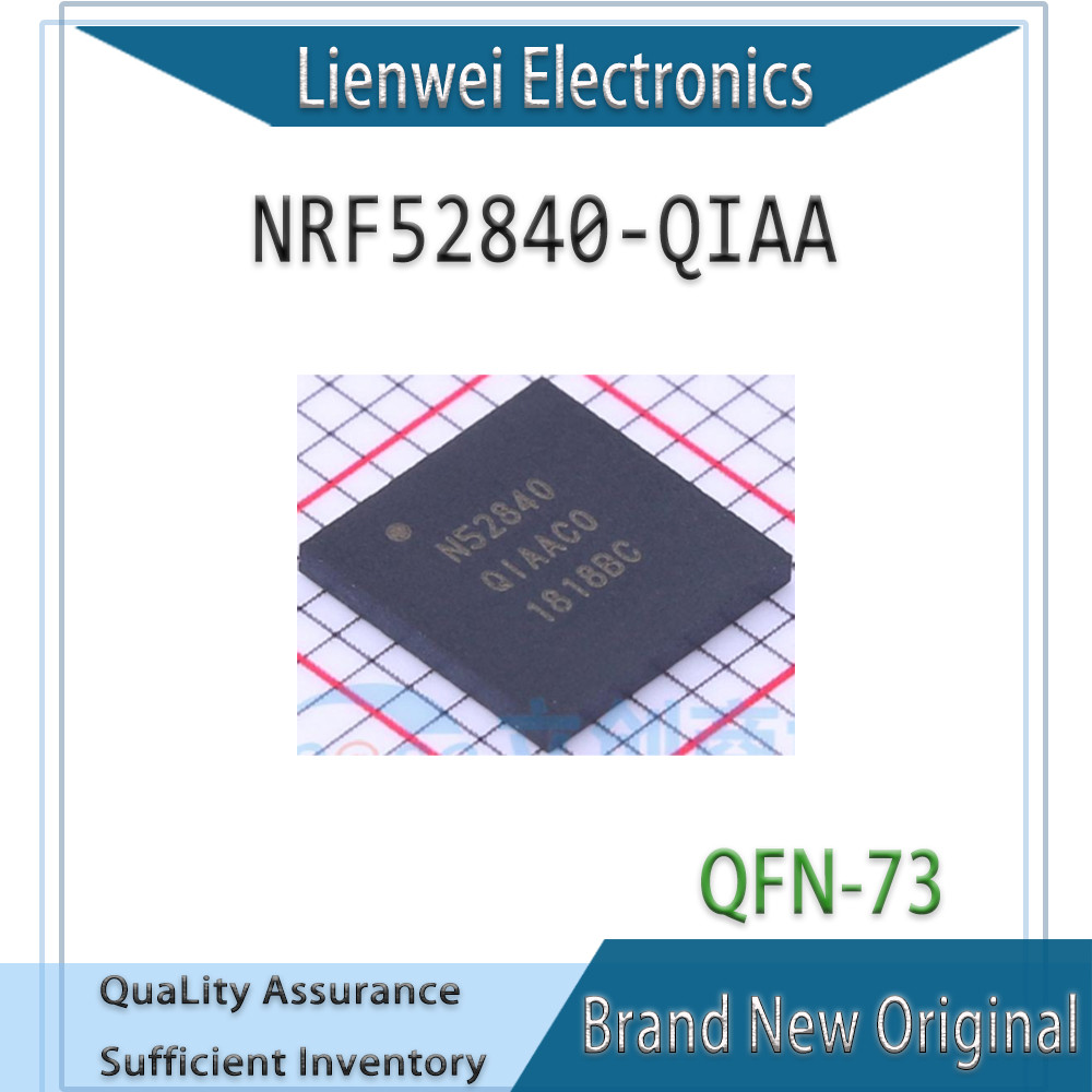 100% ใหม่ Original N52840 NRF52840-QIAA-R NRF52840-QIAA IC RF TXRX + MCU ชิปเซ็ต QFN-73