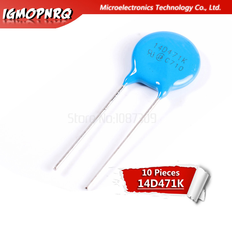10 ชิ้นวาริสเตอร์ 14D471K 470V piezoresistor 14D471