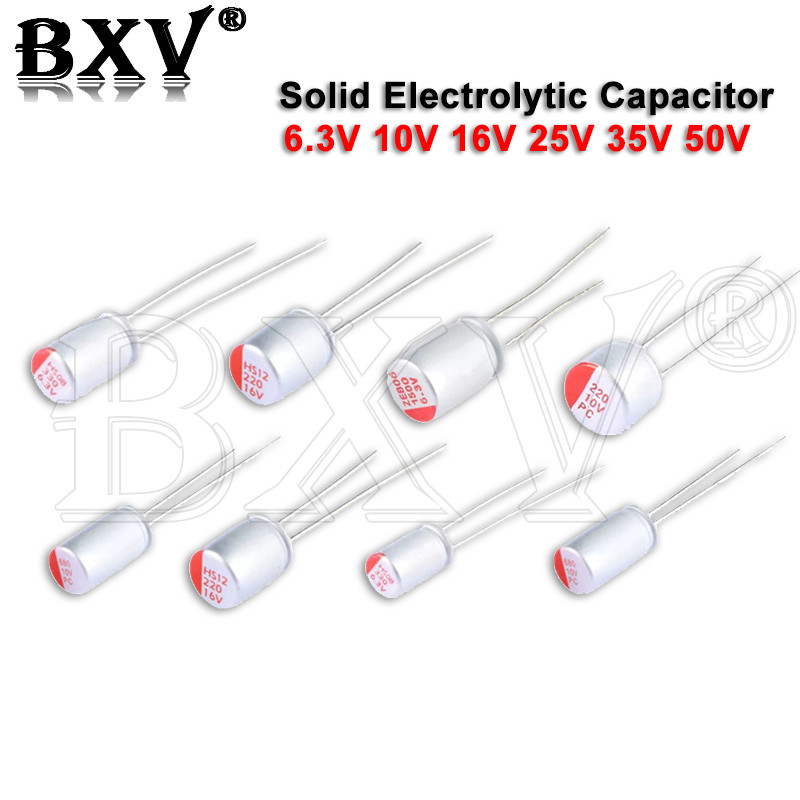 DIP Solid Electrolytic Capacitor 6.3V 10V 16V 25V 35V 100UF 150UF 220UF 270UF 330UF 470UF 560UF 680U