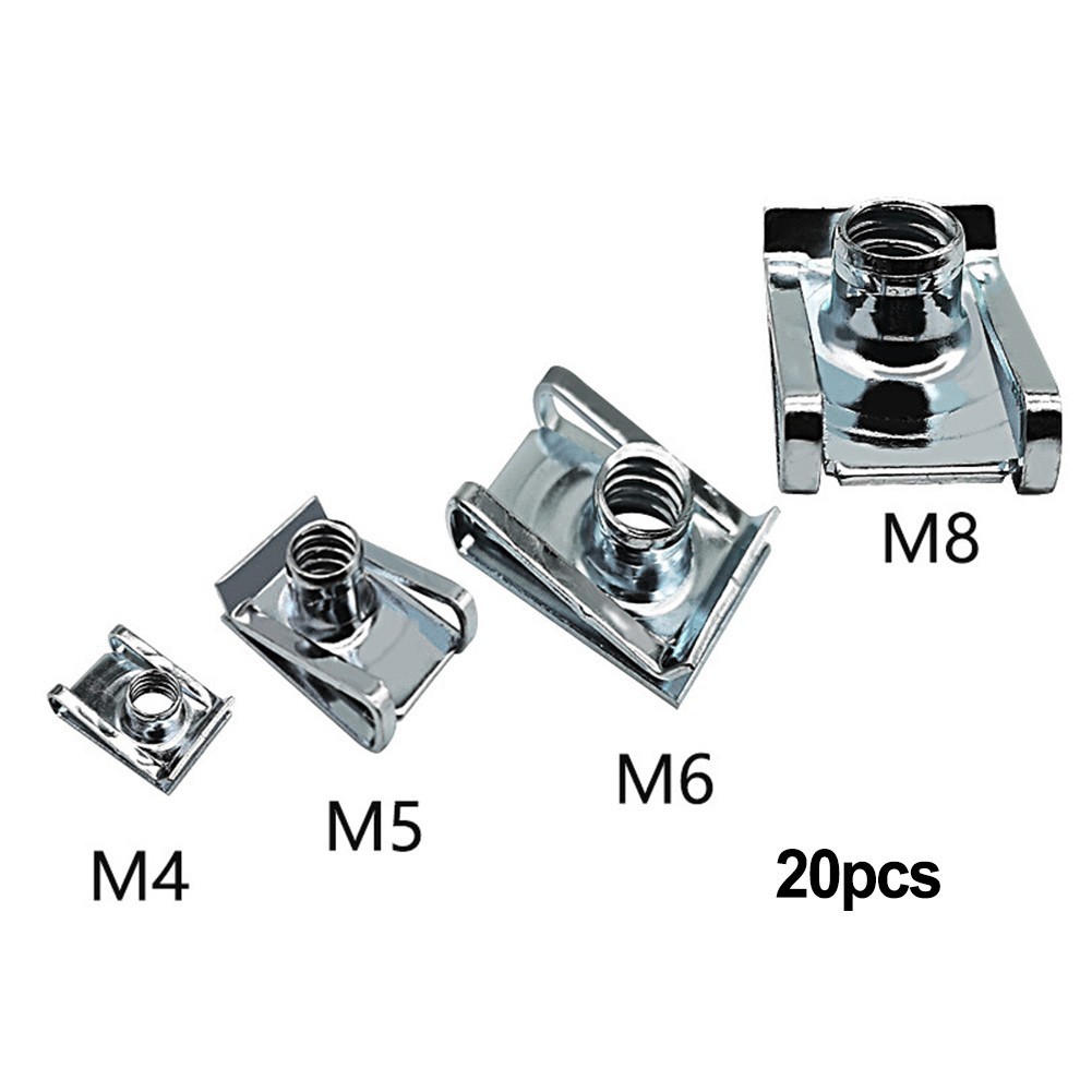 [สต็อก] Chimney Nuts Spire Clips Lug Speed Fasteners U Nuts Fixings Panel M4 M5 M6 M8 CH