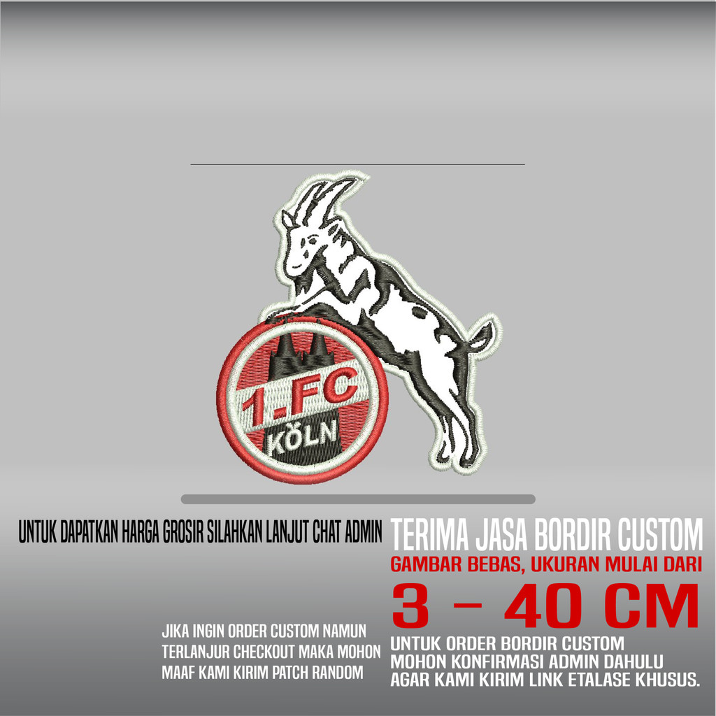 1 FC KOLN GOAT HDP-554 PATCH EMBROIDERY โลโก้/EMBLEM