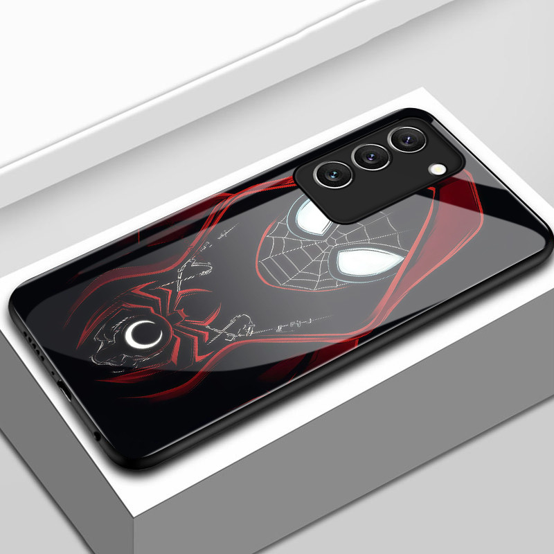 เคสสำหรับ Samsung S22 Plus S22 Ultra S21 Plus S21 FE S21 Ultra เคสโทรศัพท์วีรบุรุษการ์ตูนเปลือกแก้วกันกระแทก