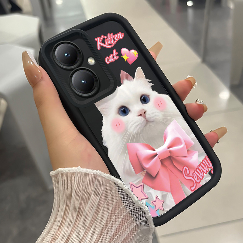 เคสสำหรับ VIVO Y27 Y36 4G Y36 5G Y27 5G Y77T Y27s Y35 Y35+ 5G เคสโทรศัพท์แมวสามสีซิลิโคนกันกระแทก