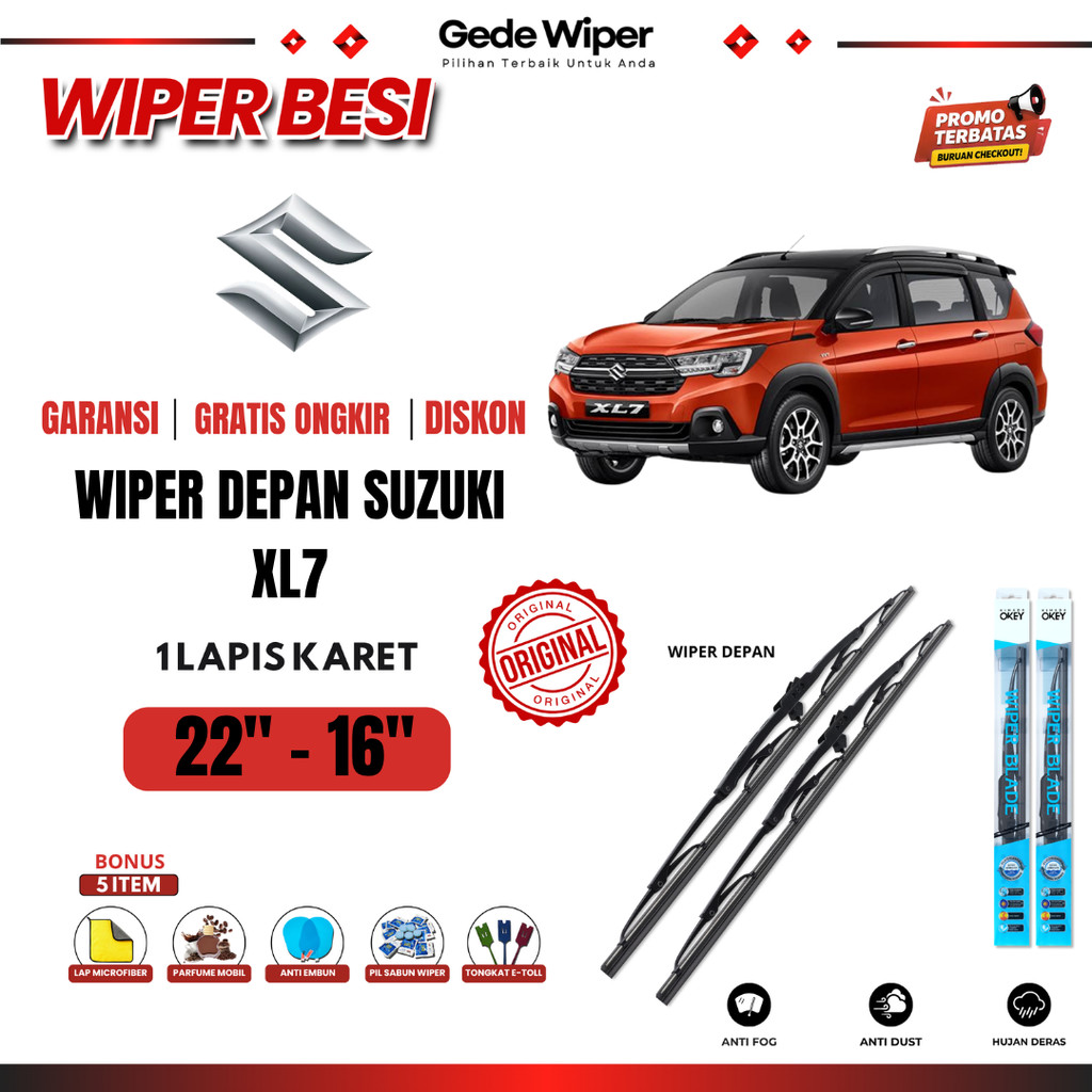 Suzuki XL7 ที่ปัดน้ําฝนกระจกรถยนต์แบบธรรมดาฟรี 5 โบนัส