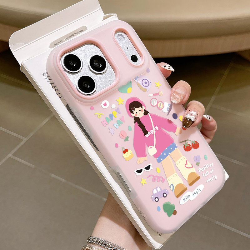 HP สาวน่ารัก [Tong_O] เคส Iphone 17 Pro Max 16 Plus Ip 13 Pm Ip 15 14 12 11 Gd0615 Jelly 2 In 1 เคสโ
