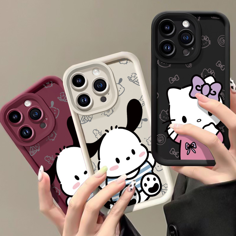 เคสสำหรับ VIVO V21 4G V21 5G เคสโทรศัพท์สุนัขแมวสามสีซิลิโคนกันกระแทก - รูปที่ 4