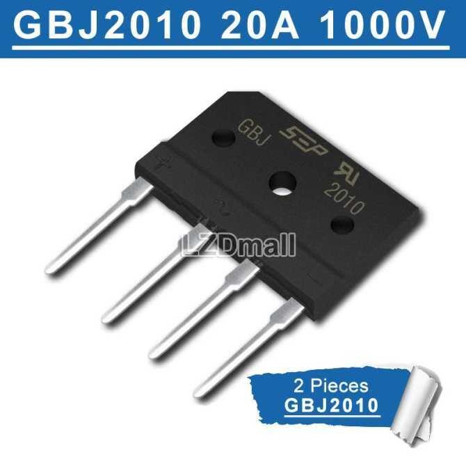 2 ชิ้น GBJ2010 ZIP-4 Bridge Rectifier 20A 1000V
