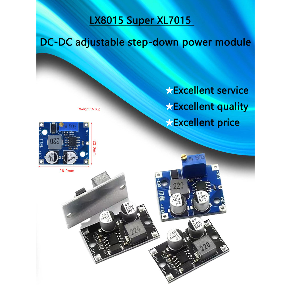 LX8015 DC-DC ปรับขั้นตอนลงโมดูลอินพุต 5-80VDC-DC power converter/LX8015 super XL7015