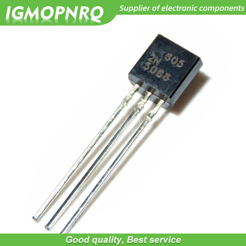 100 ชิ้น 2N5088 5088 ถึง 92 NPN Gen Pur SS Bipolar ทรานซิสเตอร์ BJT ใหม่เดิม