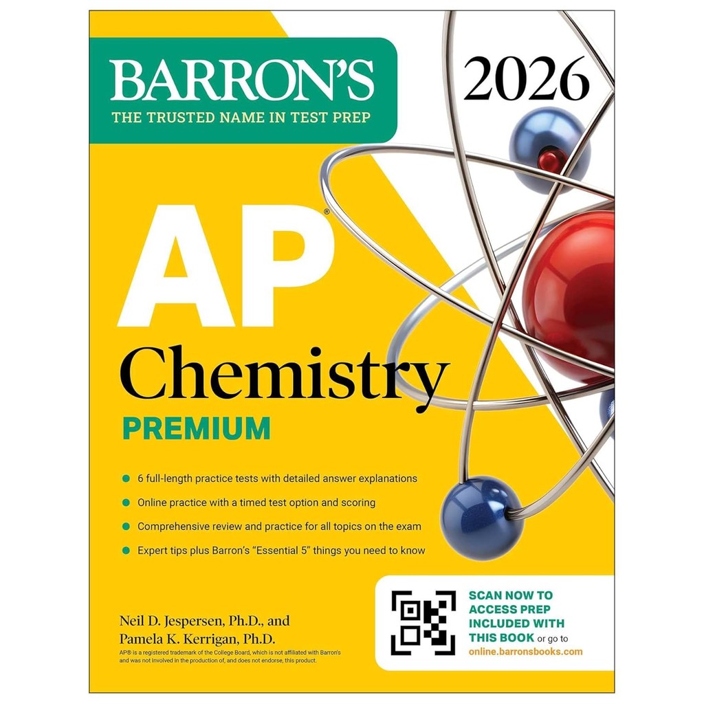 [Chulabook] หนังสือ AP CHEMISTRY PREMIUM, 2026: 6 PRACTICE TESTS + COMPREHENSIVE REVIEW + ONLIN (9781506296647) c321