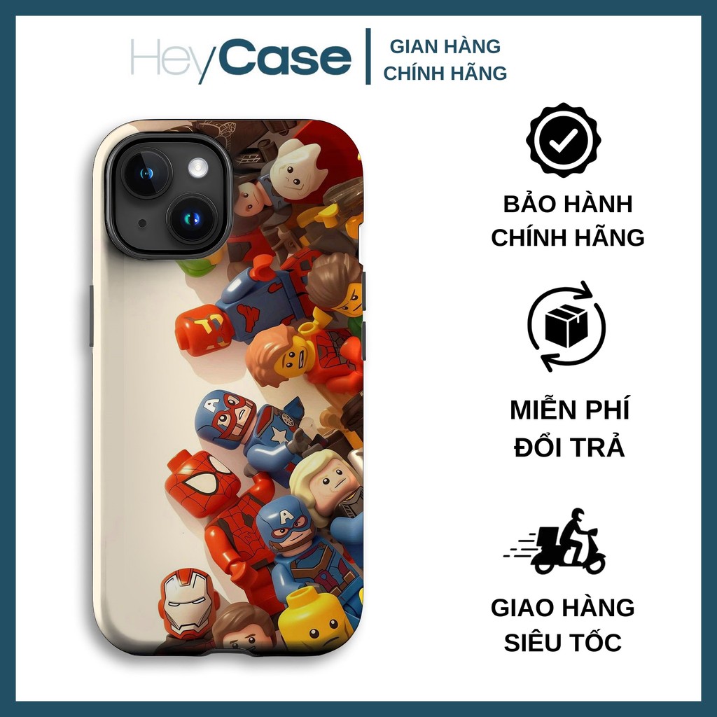 เคสไอโฟน Lego Marvel สําหรับโทรศัพท์รุ่นล่าสุด เคส TPU ขอบสี่เหลี่ยม