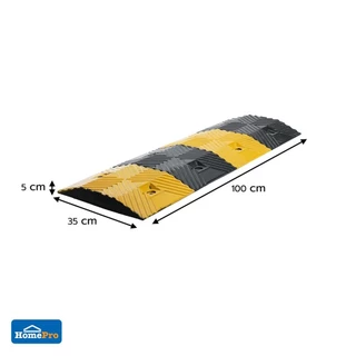 RIGHT ยางชะลอความเร็ว 100x35x5 ซม. สีดำ/เหลือง (พร้อมพุ๊ก 8 ชิ้น) จัดส่งโดย HomePro