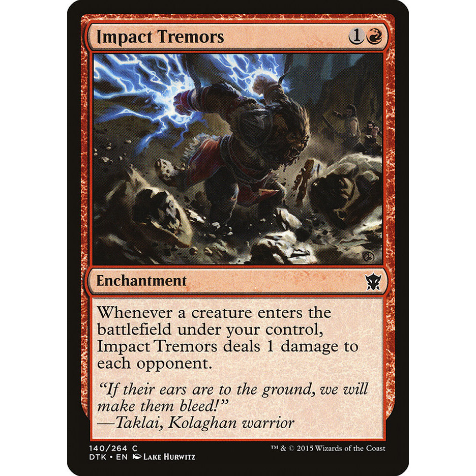 Impact Tremors การ์ด Magic the Gathering [MTG] ของแท้