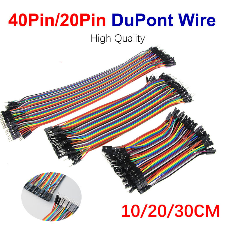 Dupont Jumper Wire Cable Set Kit ,10 ซม.20 ซม.30 ซม.ชาย-หญิง, หญิงสําหรับหญิงสําหรับ arduino DIY Jum
