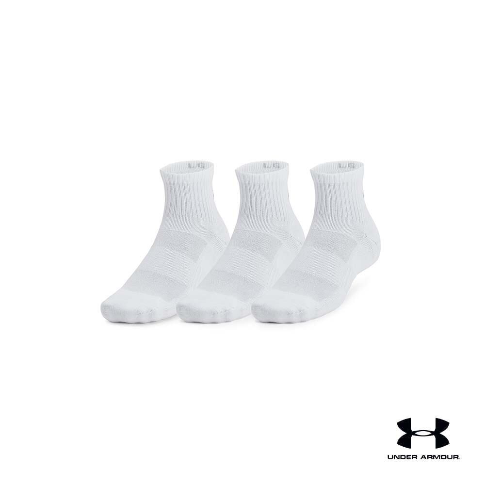 Under Armour ถุงเท้าหุ้มข้อ UA Training Cotton ยูนิเซ็กส์ แพ็ก 3 คู่