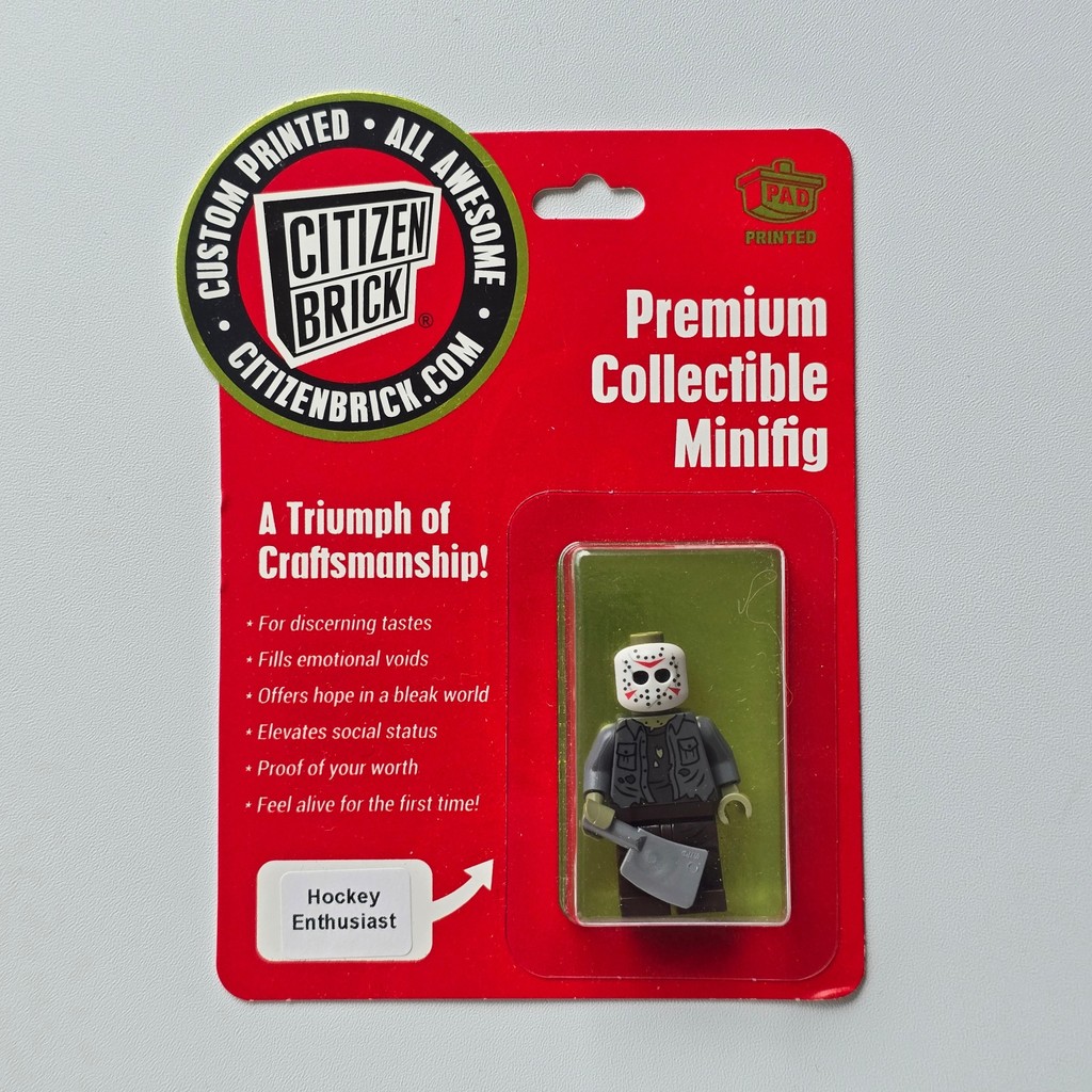 Pearbrick |instock| Citizen Brick Hockey Enthusiast - Jason Friday 13th CUSTOM