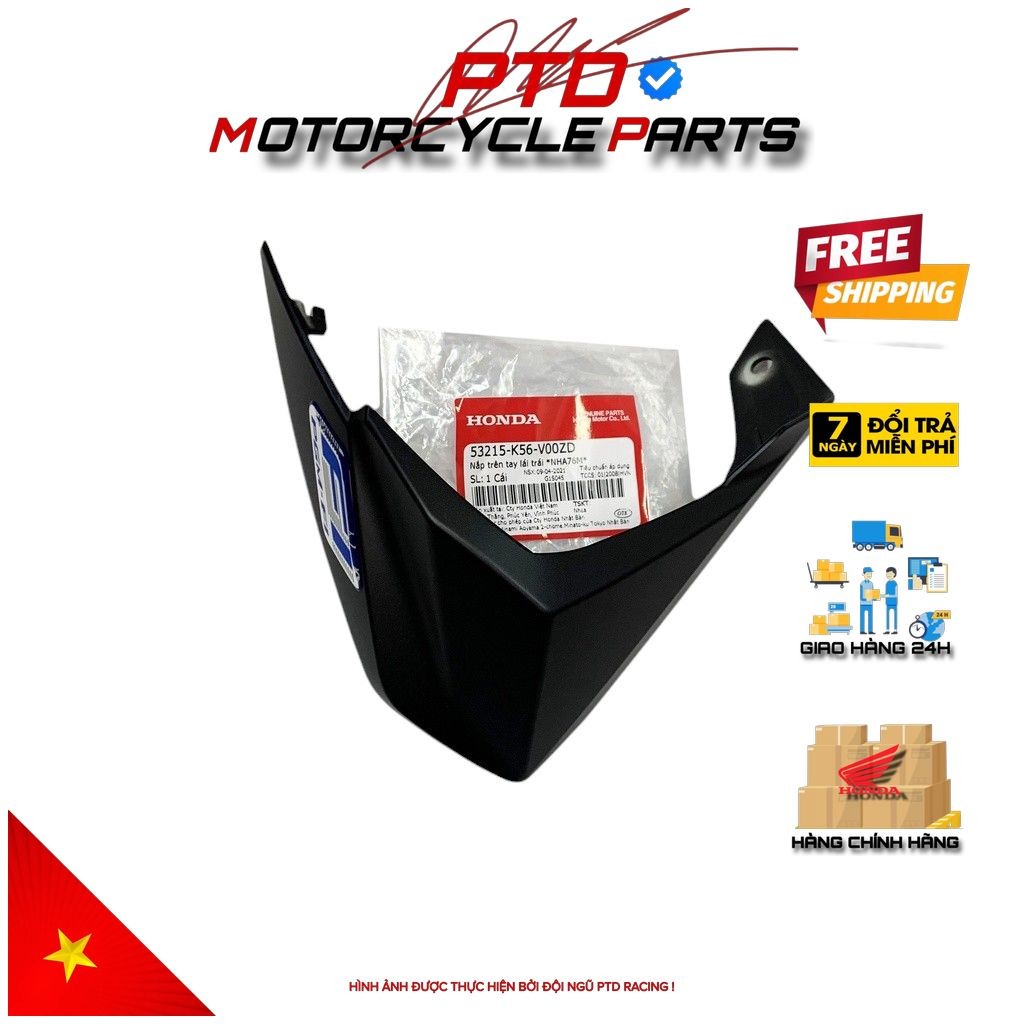 ฝาครอบหูกระต่ายพลาสติกบนแฮนด์ซ้าย HONDA Winner 150 V1 (RS150 V1 V2) (สีดําด้าน) _T20