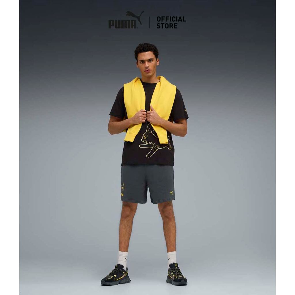 PUMA Prime/Select กางเกงขาสั้นทรงหลวม PUMA x POKÉMON 7 นิ้ว สำหรับผู้ชาย สีเทา - 63491876