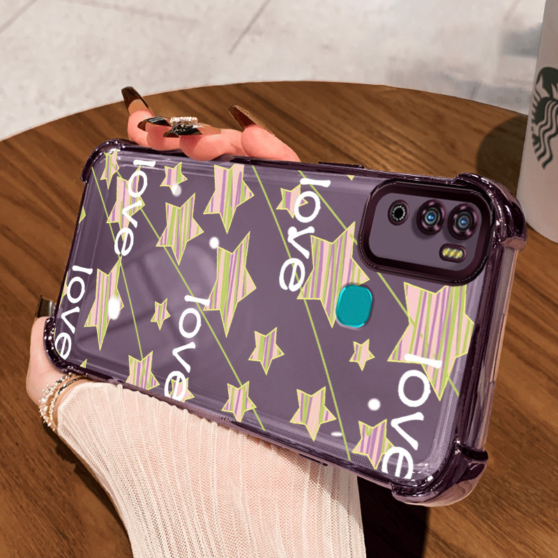 เคสโทรศัพท์สําหรับ Infinix Hot 9 Play Hot 10 Play Hot 11 Play Case Beautiful Line และ Star Casing Si