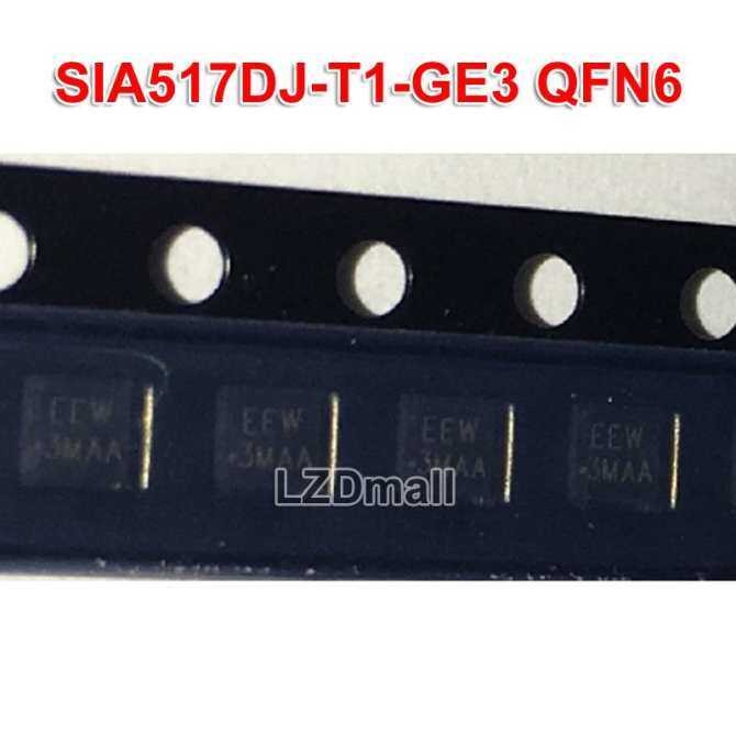 2 ชิ้น SIA517DJ-T1-GE3 EEW QFN-6 SMD MOSFET N/P-CH 12V 4.5A SC-70-6
