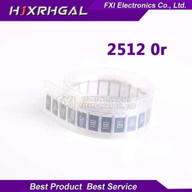 50 ชิ้น 2512 ตัวต้านทาน SMD 0 โอห์ม 1W 0R ใหม่เดิม