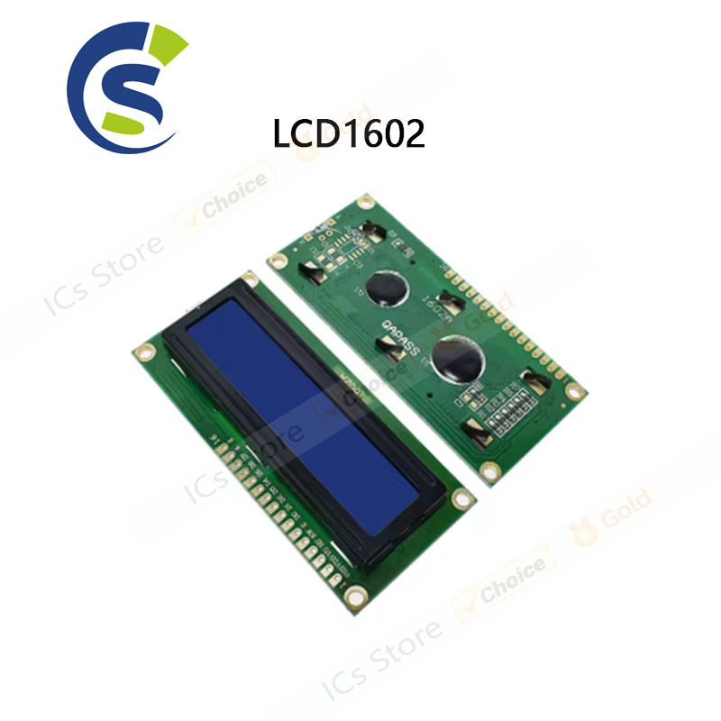 1PCS 1602A-5v LCD1602 หน้าจอสีฟ้าพร้อมไฟพื้นหลังจอแสดงผล LCD LCD LCD1602