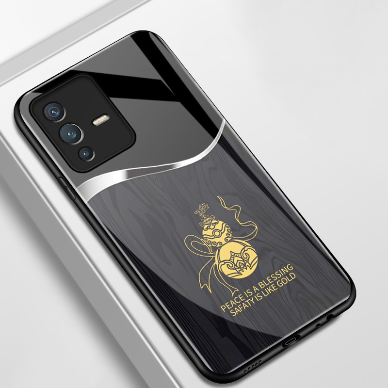 เคสสำหรับ VIVO V23 5G V23i 5G V23E 4G V23E 5G Y75 เคสโทรศัพท์น้ำเต้าเปลือกแก้วกันกระแทก
