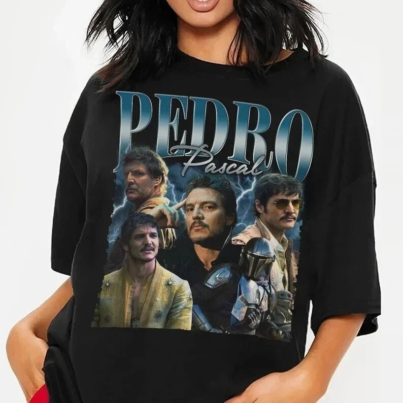 2025 Gildan แขนสั้นสําหรับผู้ชายเสื้อ Pedro Pascal, Pero Pascal 90s เสื้อวินเทจ, Vintage Pedro Pasca