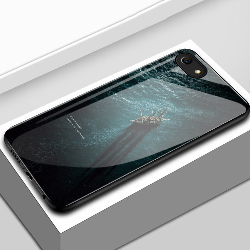 เคสสำหรับ OPPO A83 2018 A1 2018 เคสโทรศัพท์เรือเปลือกแก้วกันกระแทก