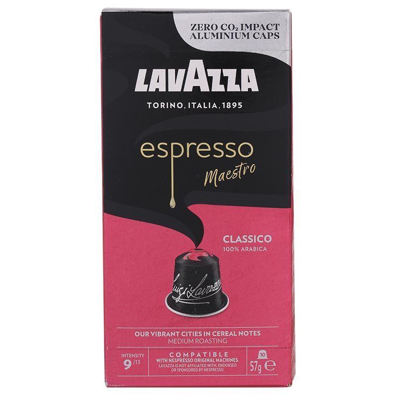ลาวาซซาเอสเปรสโซ คลาสสิโก้ 100เปอร์เซ็นต์ อาราบิก้า แคปซูล 57ก Lavazza Espresso Capsule57g [บาร์โค้ด 8000070081000]