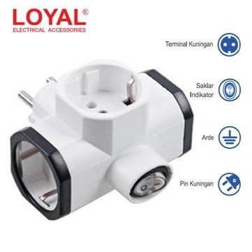 Nero House - ปลั๊กกราวด์ Loyal Ly-912 Sk T + โคมไฟปลั๊ก 3-Prong