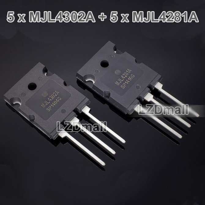 5 คู่ = 10 ชิ้นเดิม (5 x MJL4302A + 5 x MJL4281A ) MJL4302 MJL4281 TO-3PL NPN PNP Silicon Power ทราน