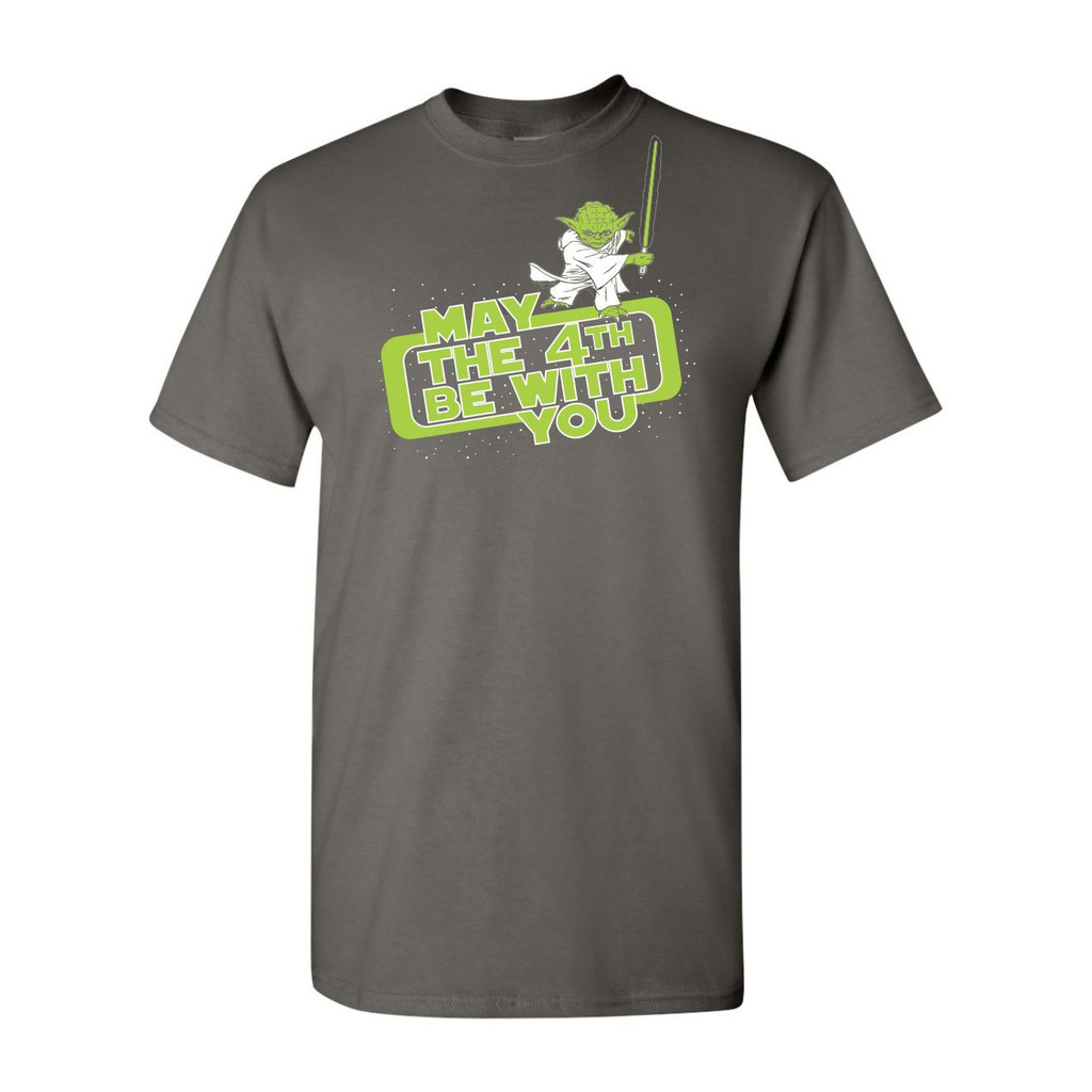 May the 4th Be With You Star Wars ล้อเลียน Force Yoda Mens Tee เสื้อ 1396