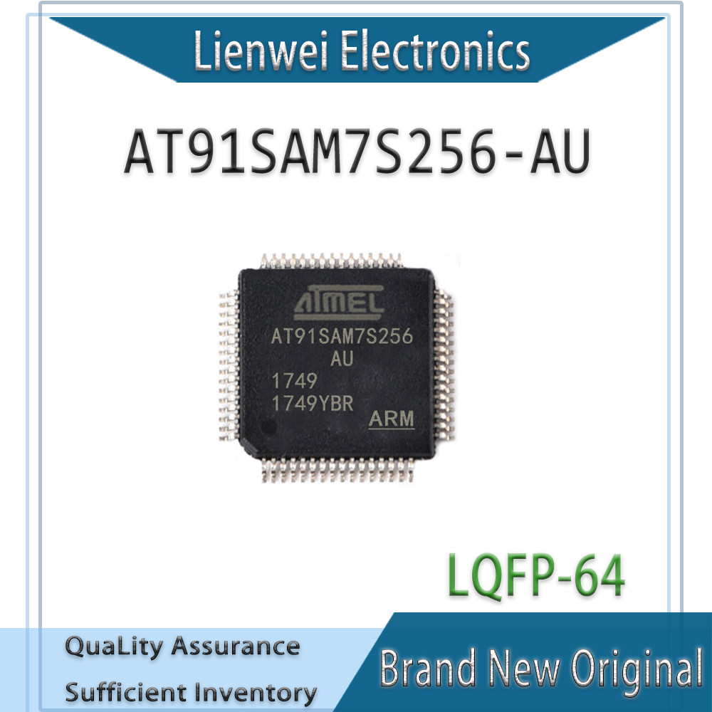 (1-10 ชิ้น) 100% ใหม่ AT91SAM7S256 AT91SAM7S256-AU IC MCU Chipset LQFP-64