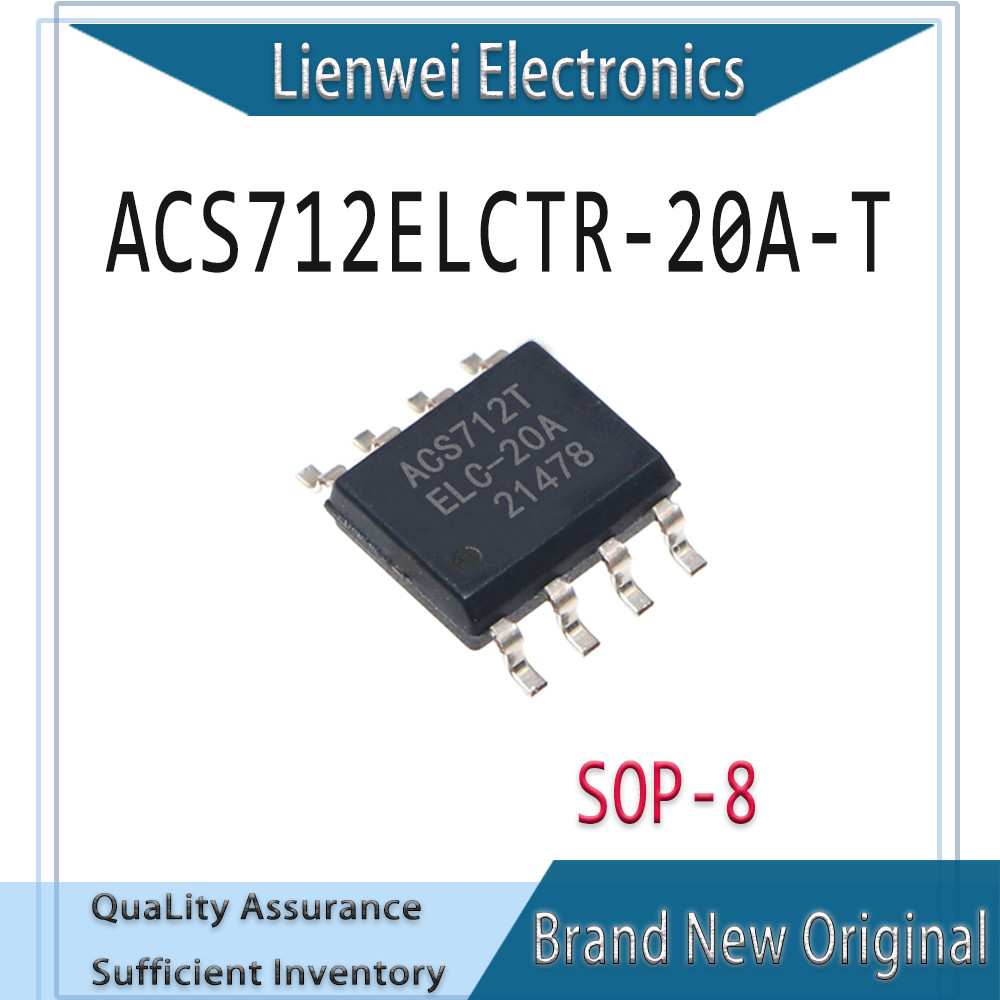 100% ใหม่ Original ACS712T ACS712ELCTR-20A-T ACS712TELC-20A ACS712TELC ชิปเซ็ต IC SOP-8