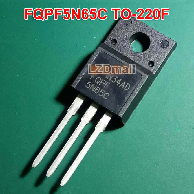 10 ชิ้น FQPF5N65C TO-220F 5N65C 5N65 TO-220 650V / 5A MOSFET ใหม่เดิม