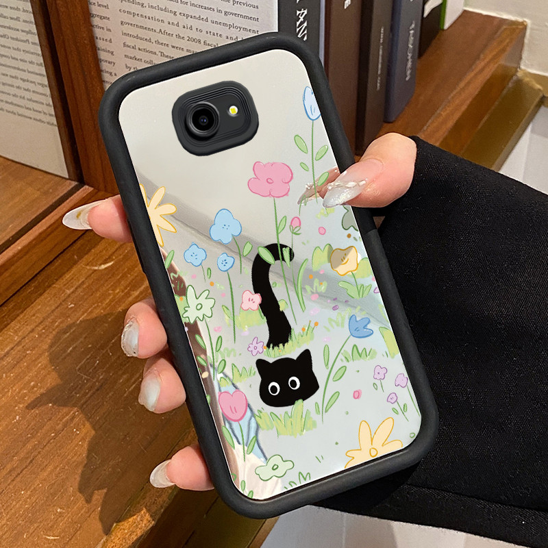 Samsung Galaxy J4 Plus 2018 J6 Plus 2018 J4 Prime J6 Prime J2 Prime J2 Ace Case Black Cat Grass Casi