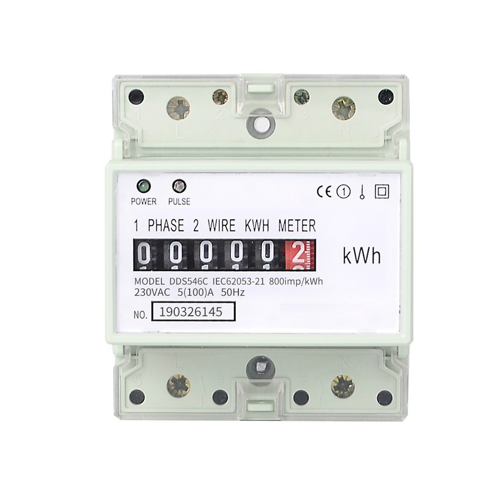 [EXQU-Z] Digital Wattmeter 230V 5(100)A Power Energy Meter Din Rail Voltage Current Meter