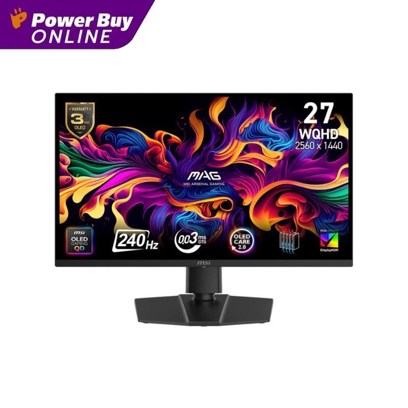 MSI จอมอนิเตอร์ (26.5") รุ่น MAG 273QP QD-OLED X24