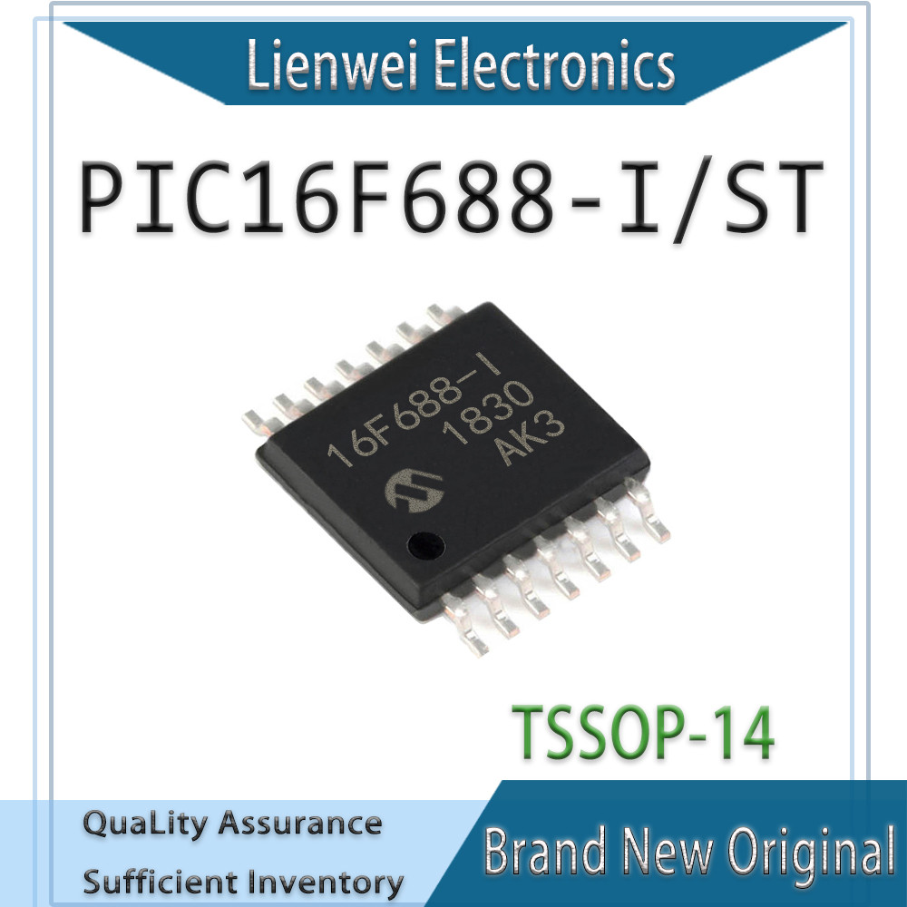 100% ใหม่ 16F688-I PIC16F688-I/ST PIC16F688 IC MCU Chipset TSSOP-14