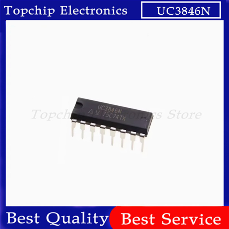 ยี่ห้อใหม่ 5 ชิ้น UC3846N DIP16 UC3846 DIP 3846 DIP-16 IC UC2846N UC2846 UC3854N UC3854 UC3854BN