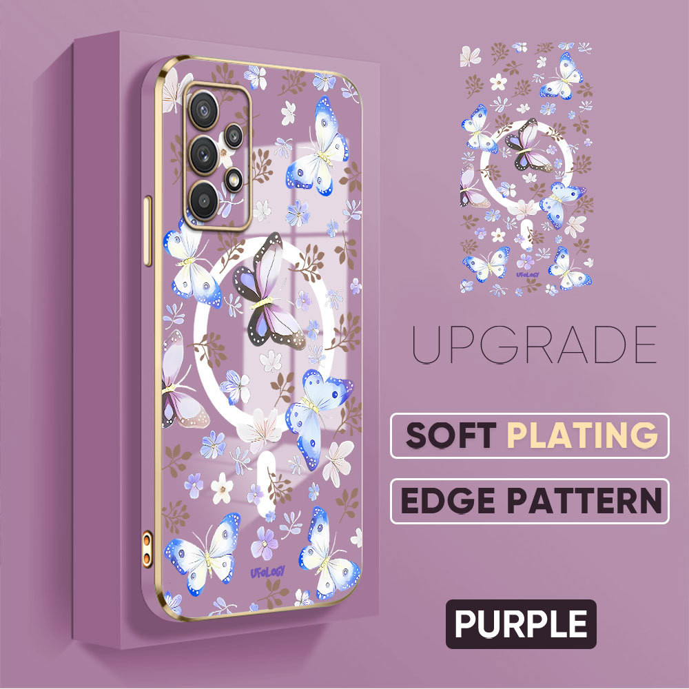 LOKAL ใช้งานร่วมกับ Samsung Galaxy A32 4G สําหรับท้องถิ่นสต็อก Lanyard เคสโทรศัพท์ปลอกผีเสื้อ Cassin