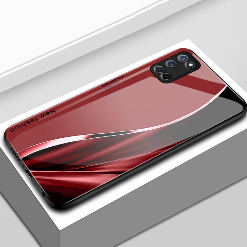 เคสสำหรับ OPPO A52 A72 A92 เคสโทรศัพท์เส้นเปลือกแก้วกันกระแทก