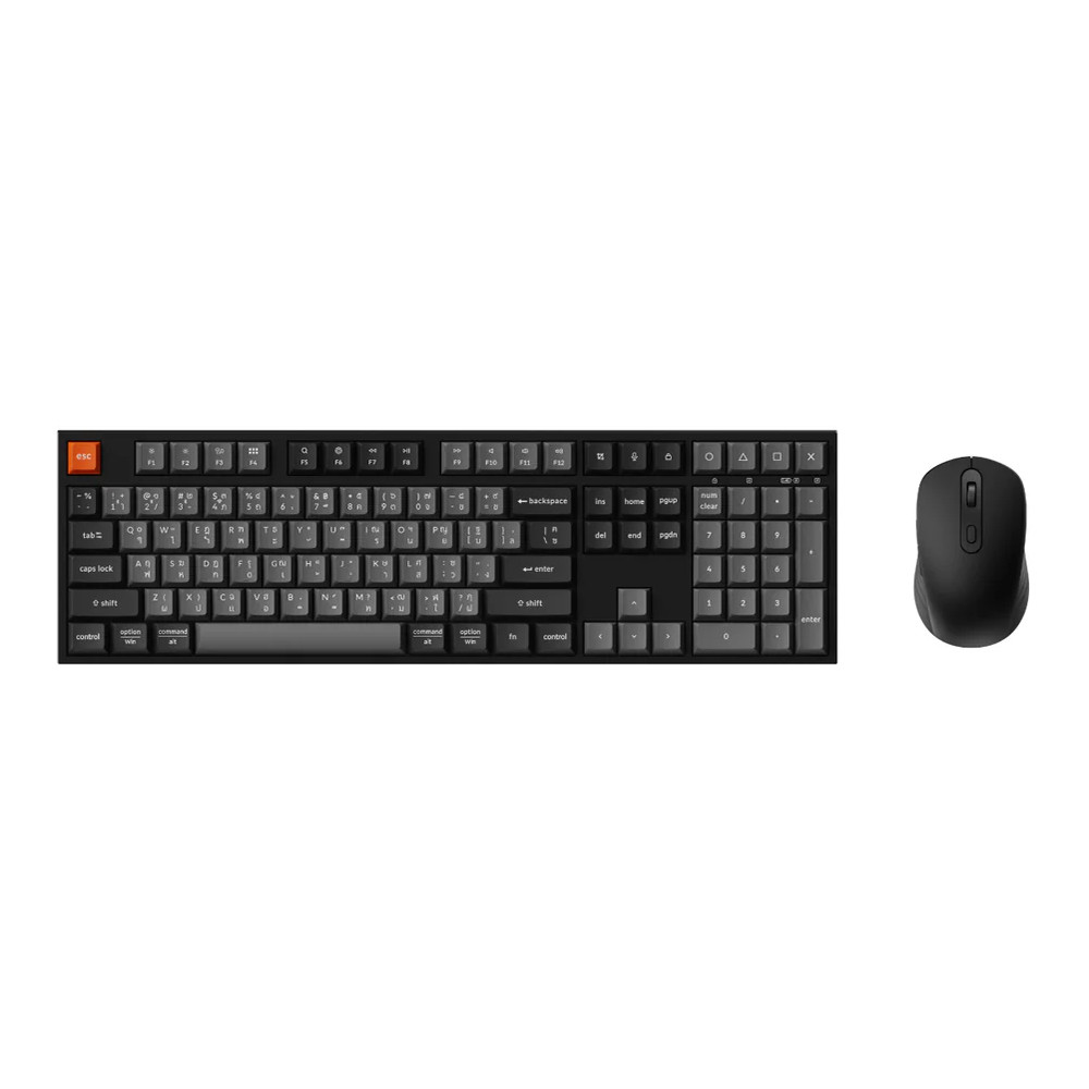 KEYBOARD & MOUSE (คีย์บอร์ดและเมาส์ไร้สาย) KEYCHRON B36 KEYBOARD AND BM25 MOUSE WIRELESS COMBO - BLA