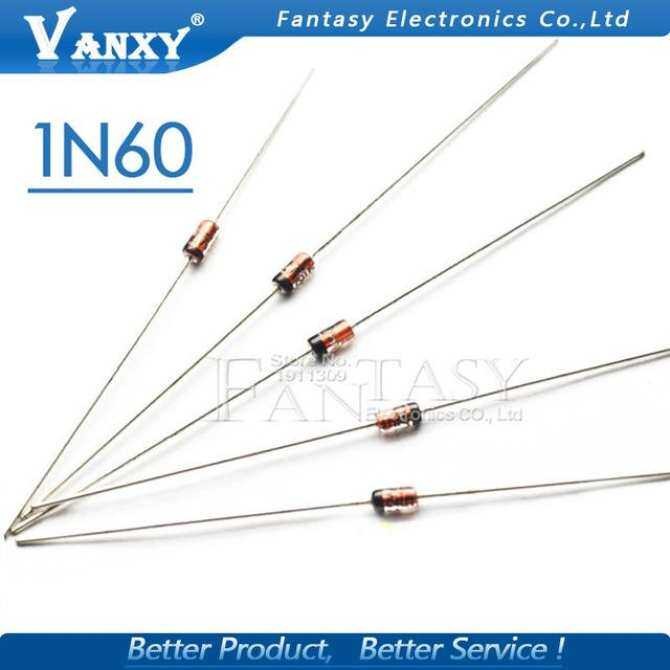 100pcs 1N60 DO-7 1N60P DO-35 Schottky Germanium Diode TV วิทยุ FM Detection