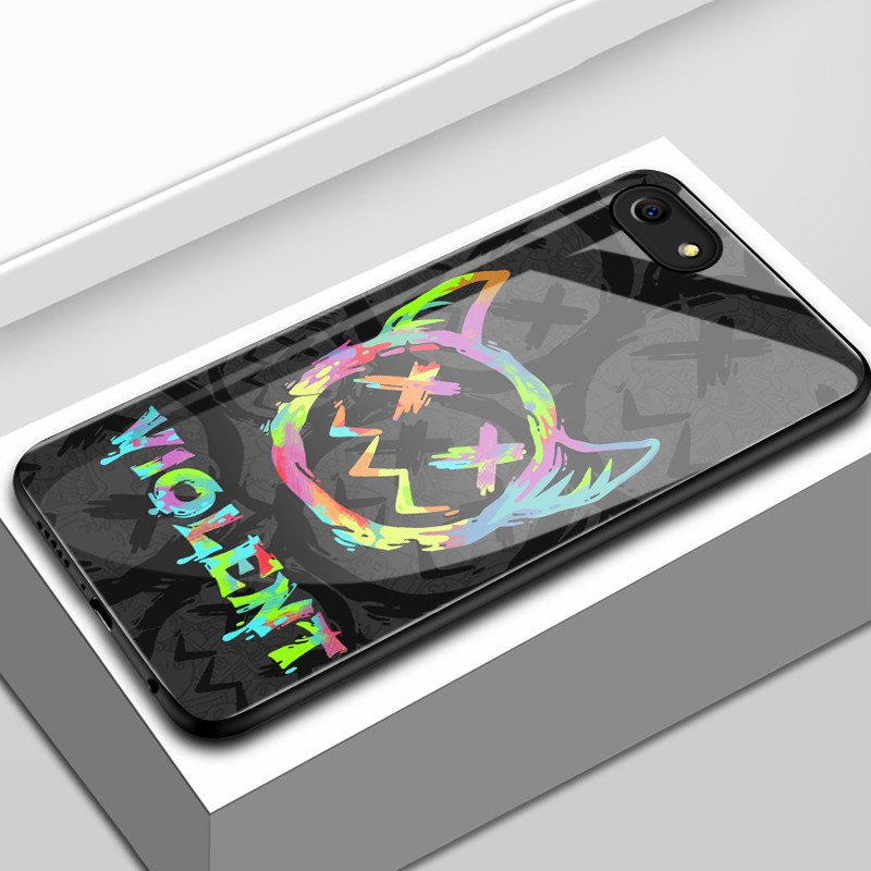 เคสสำหรับ OPPO A83 2018 A1 2018 เคสโทรศัพท์ปีศาจเปลือกแก้วกันกระแทก