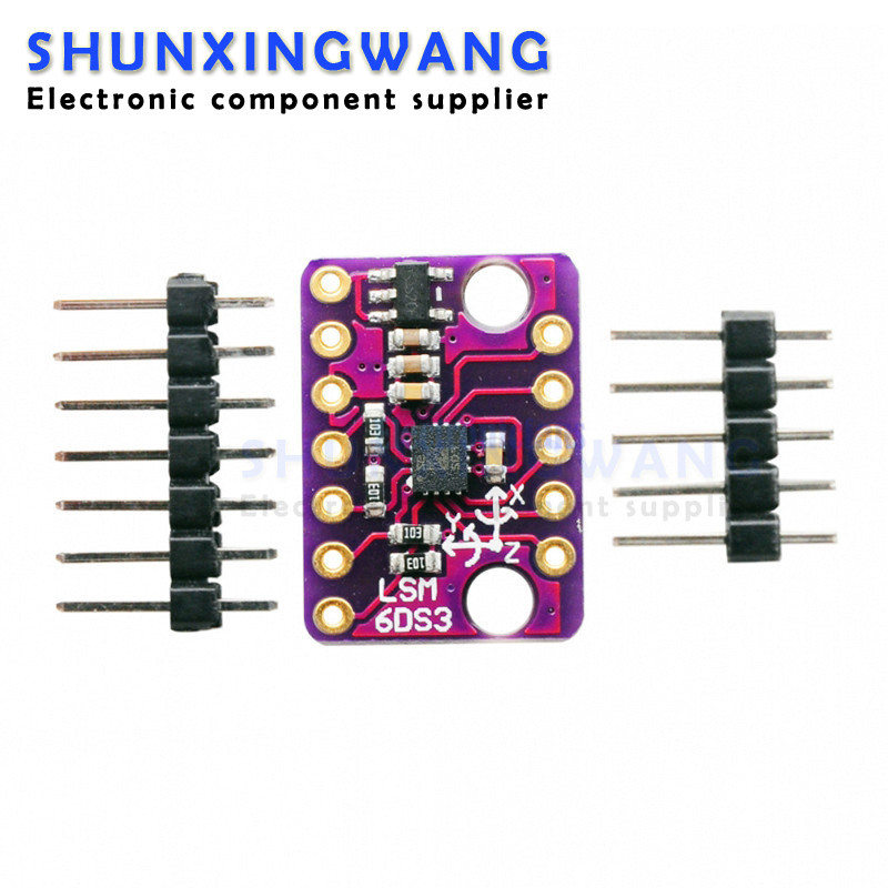 GY-LSM6DS3 LSM6DS3 Accelerometer Gyro ฝังโมดูลเซ็นเซอร์อุณหภูมิแบบดิจิตอล SPI IIC I2C 8kb FIFO บัฟเฟ