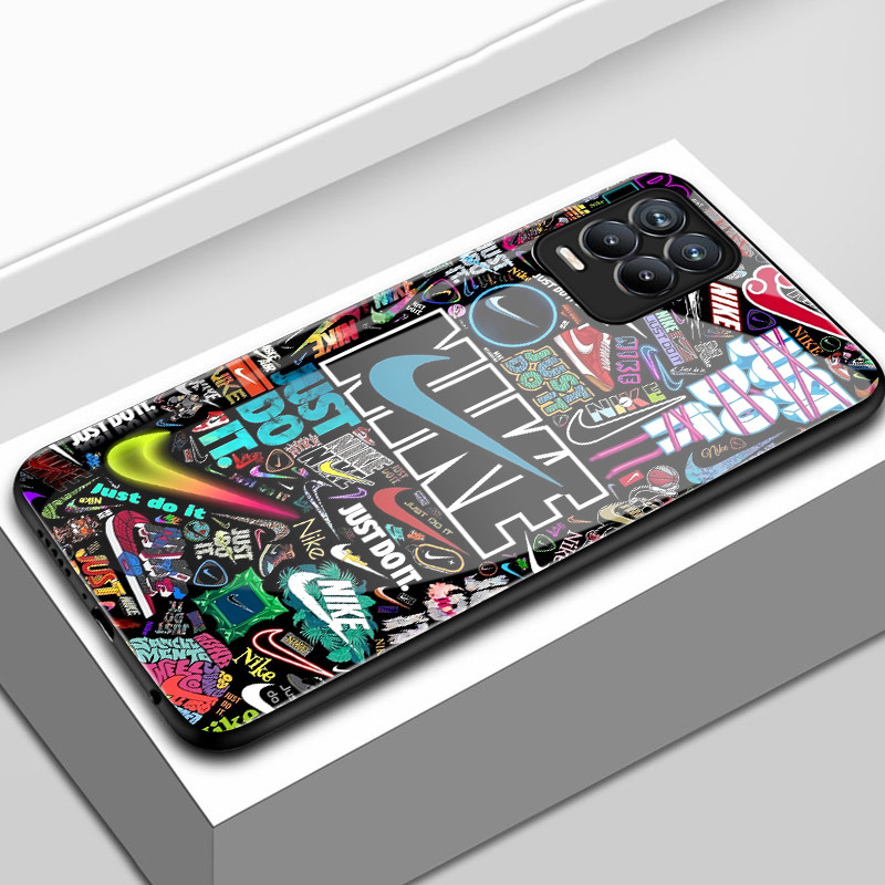 เคสสำหรับ Realme 8 5G 8s 5G 8 Pro เคสโทรศัพท์แบรนด์อินเทรนด์เปลือกแก้วกันกระแทก